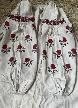 Старовинна льняна вишиванка ручної роботи