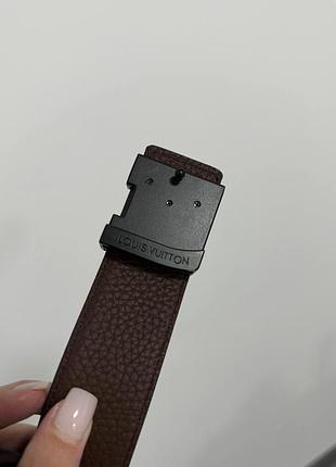 Ремінь leather belt black/black😎 4
