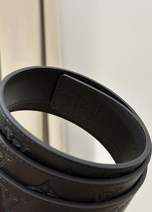 Ремінь leather belt black/black😎 5