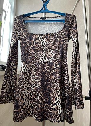 Леопардова мінісукня від boohoo