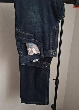 Джинсы синие утепленные