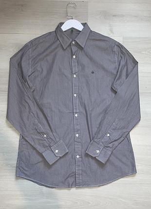 Seo-заголовок: чоловіча сорочка united colors of benetton оригінал xl xxl eu52-54 uk42-44 ua52-54 класична брендова сорочка довгий рукав