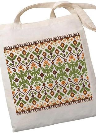 Эко-шоппер bookopt bk 4111 карпатская вышивка бежевый максимальный вес 20 кг компактная, безопасная