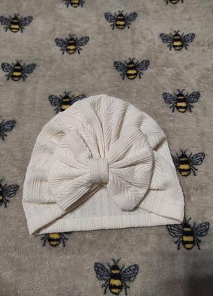 Дитяча шапка з бантом шапочка солоха м'яка шапка-тюрбан