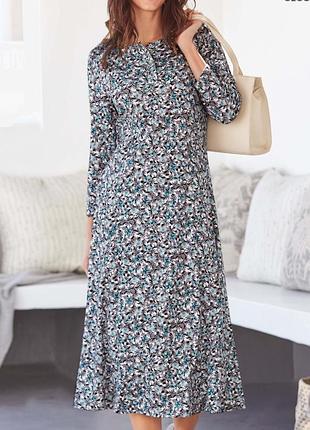 Сукня міді з бавовни , сукня трапеція