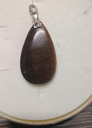 Подвеска каплевидная тигровый глаз