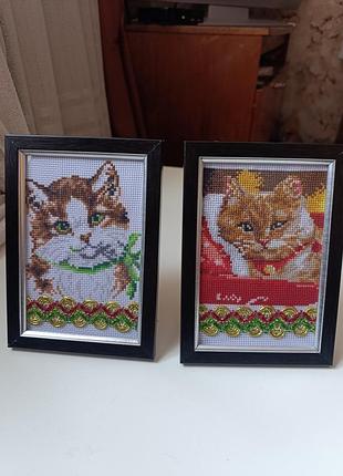 Картинки котики вишивка хрестиком