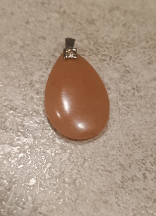 Подвеска каплевидная камень сердолит