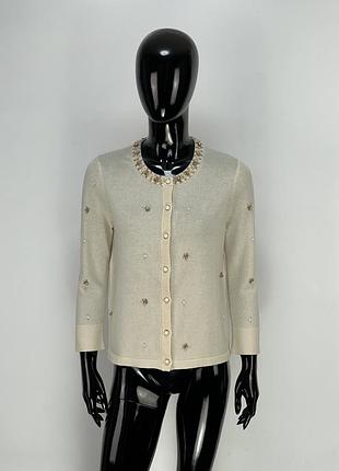 Кардиган з прикрасами рукав 3/4 wool cashmere