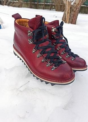 Черевики fracap m120 alto burgundy (unisex / handmade in italy)