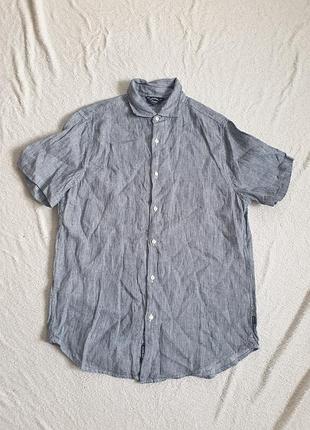 Льняная мужская рубашка премиум класса