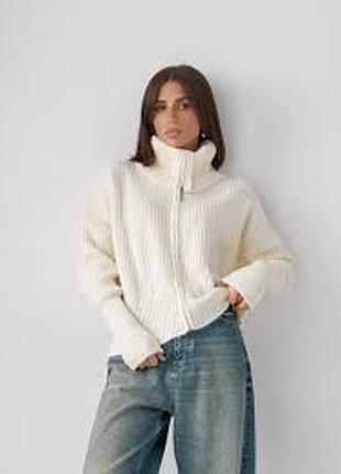 Свозной кардиган - бархатный трикотаж/ xl/brend chicoree