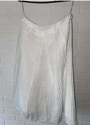 Біла спідниця міді 2