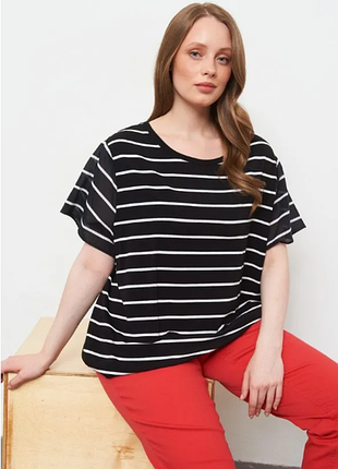 Базовая женская футболка большой размер батал No 1107