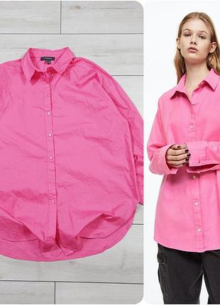 Соковита рожева сорочка primark крій оверсайз р.s-m