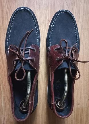 Мужские новые кожаные туфли - топсайдеры jack wills 46 p.