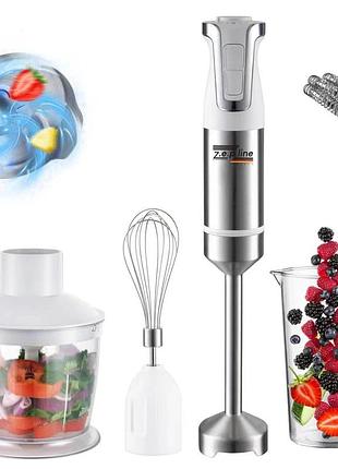 Мощный погружной блендер измельчитель 5в1 zepline zp-073 1500вт белый