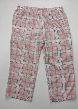 Пижамные тонкие натуральные штаны батал