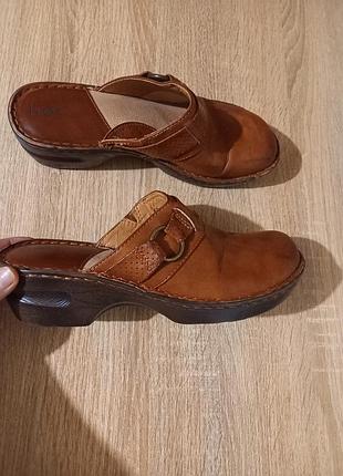 Кожаные шлепанцы сабо