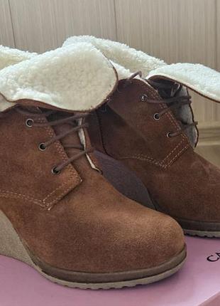 Черевики carlo pazolini, натуральна замша, хутро, 37