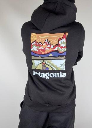 Худи женское / мужское черное с капюшоном осеннее весеннее летнее