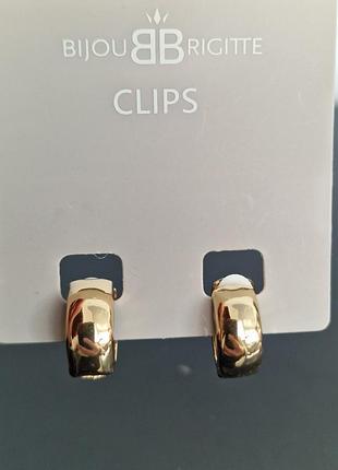 Элегантные золотистые клипсы bijou brigitte (новые)