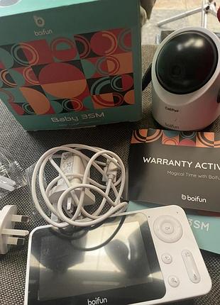 Відеоняня boifun з 1 камерой, wi-fi, 360-градусний огляд, 2-мегапіксельне відео, додаток, 4-кратний зум, відстеження руху, іч-нічне бачення,