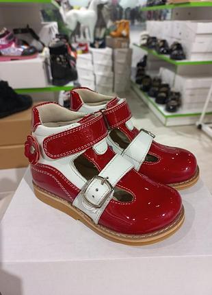 💛 антиварусные туфли для девочки,натуральная кожа, размер 22