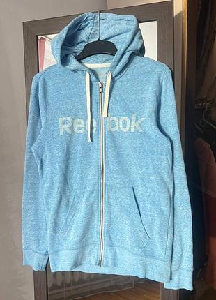Блакитне зіп худі reebok