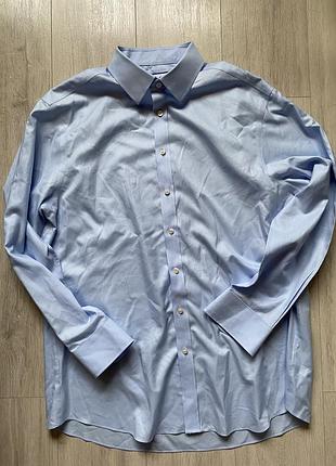 Нова блакитна чоловіча сорочка бавовна