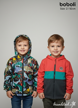 Детская куртка ветровка двусторонняя boboli, размер 2 (92 см)