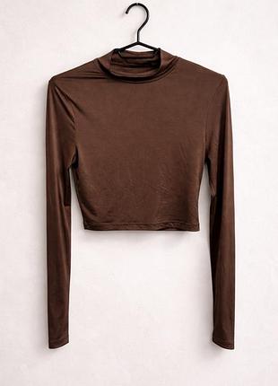 Лонгслів prettylittlething коричневий s