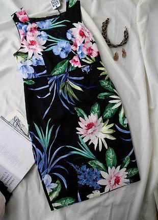 Платье цветочное футляр повседневное debenhams