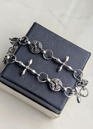 Цепочка на руку silver chrome with bells