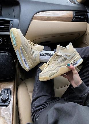 Кросівки off-white x nike air jordan 4 sp 
sail кроссовки
