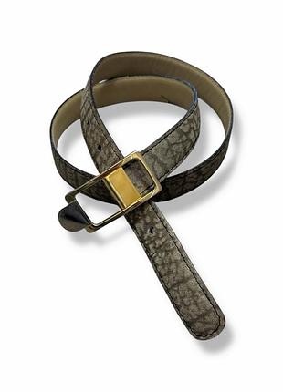 Ремень с золотистой пряжкой кожа экзотик