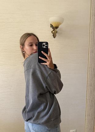 Графітовий світшот на флісі🩶 3