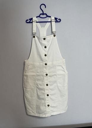 Білий джинсовий сарафан m&s indigo collection