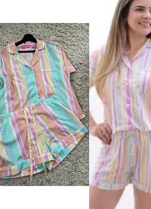 Яскрава піжама в смужку з шортами,isaac mizrahi,p.s-m