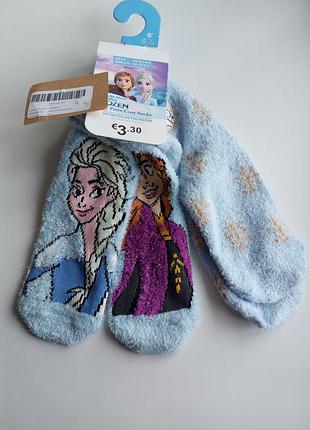 Комплект теплые мягкие носки со стоперами 2 пары frozen размер 26,5-30,5
