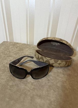 Окуляри жіночі сонцезахисні бренду coach з оригінальним чохлом в комплекті