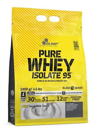 Протеїн olimp pure whey isolate 95, 1.8 кг ваніль