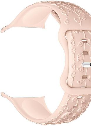 Ремешок hoco wa30 flexible series 3d solid color silicone strap для apple watch 38/40/41mm powder sand