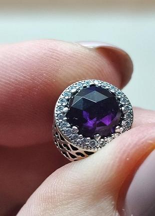 Шарм pandora "королевское пурпурное сияние" (royal purple radiant hearts)