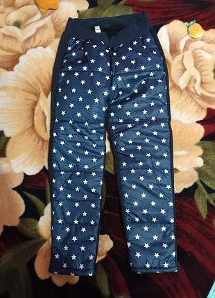 Тёплые штаны для девочки зимние.