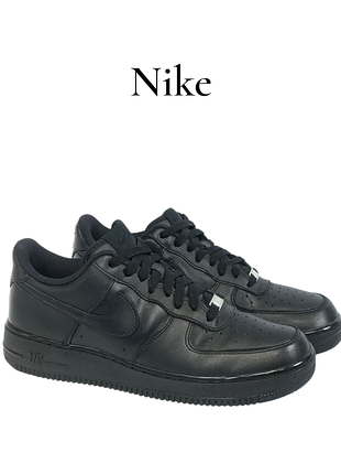 Шкіряні кросівки nike air force Конструктор07 black оригінал