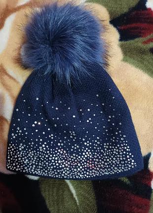 Шапка для девочки зимняя