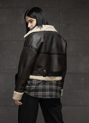 Топова дублянка zara (коричнева)✨💫🔥