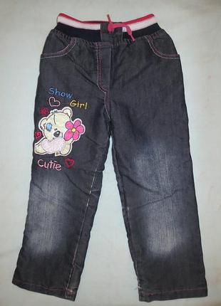 Джинсы утепленные на 3-5лет