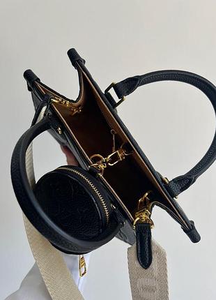 Сумка onthego louis pm monogram vuitton empreinte black 6